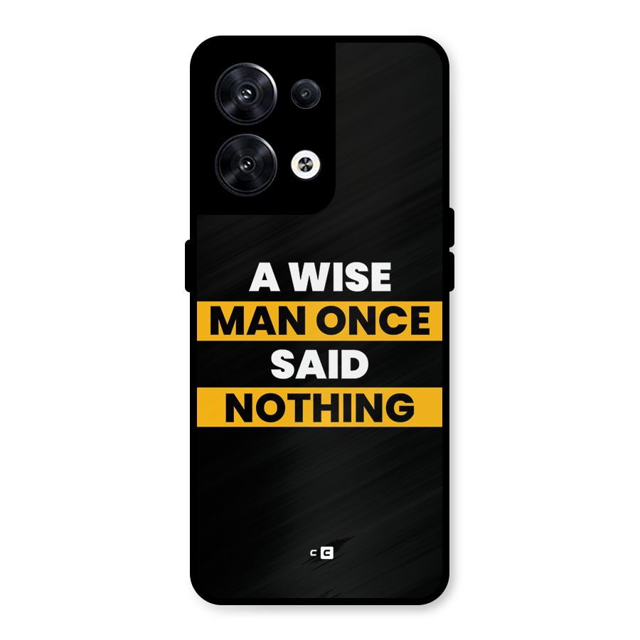 Wise Man Metal Back Case for Oppo Reno8 5G
