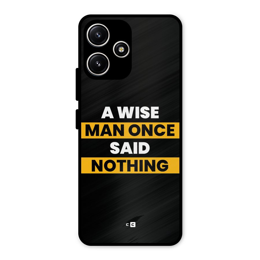 Wise Man Metal Back Case for Poco M6 Pro