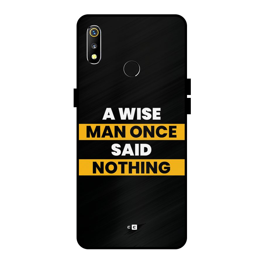 Wise Man Metal Back Case for Realme 3i