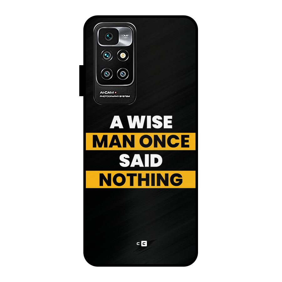 Wise Man Metal Back Case for Redmi 10 Prime