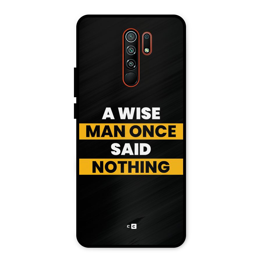Wise Man Metal Back Case for Redmi 9 Prime
