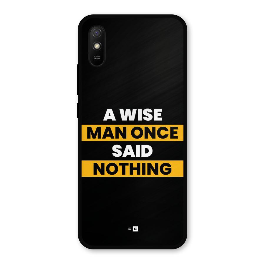 Wise Man Metal Back Case for Redmi 9a