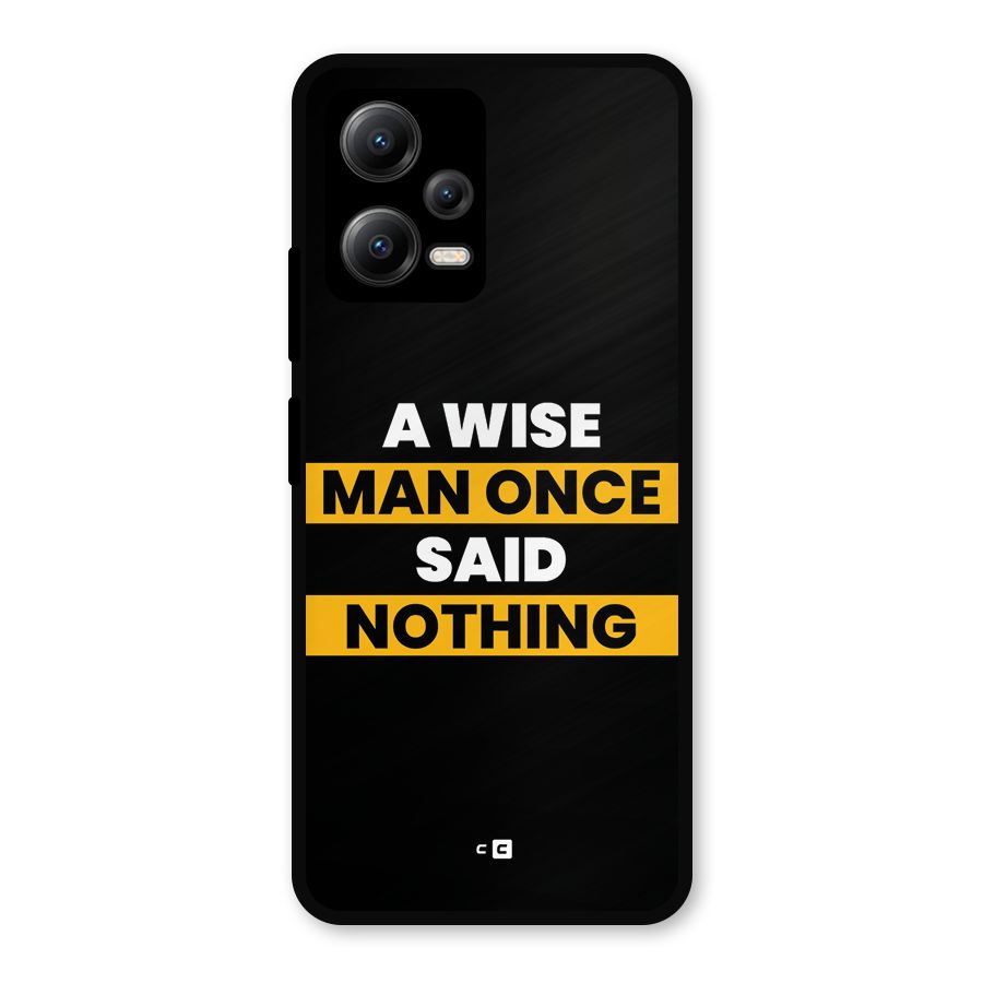 Wise Man Metal Back Case for Redmi Note 12 5G