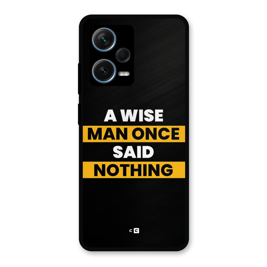Wise Man Metal Back Case for Redmi Note 12 Pro Plus 5G