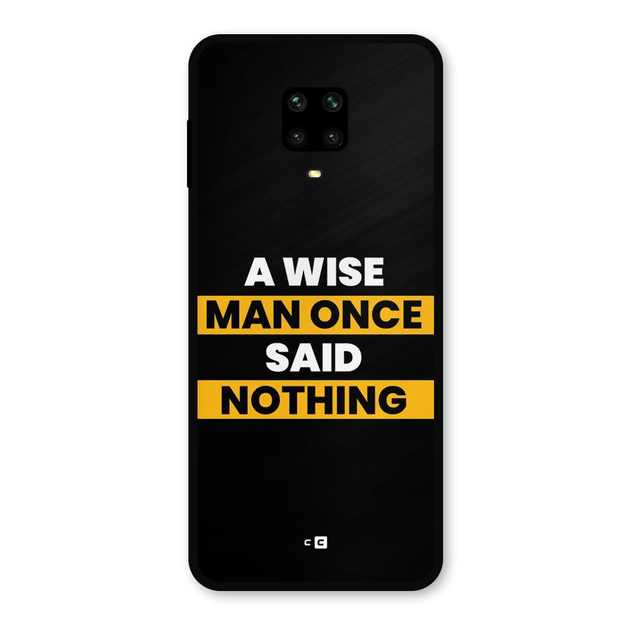 Wise Man Metal Back Case for Redmi Note 9 Pro