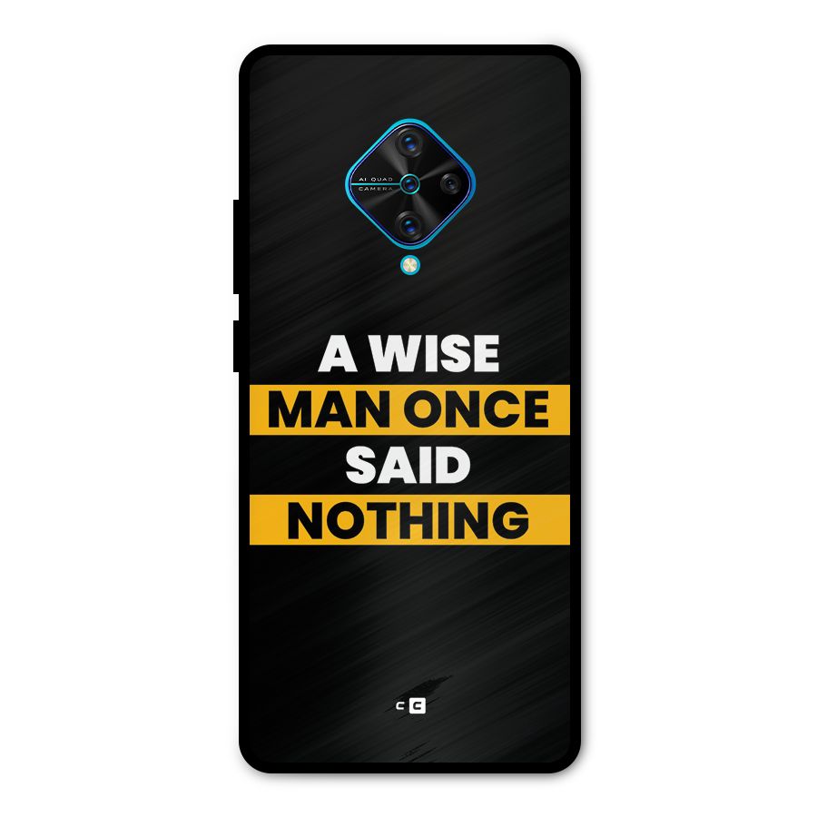 Wise Man Metal Back Case for Vivo S1 Pro