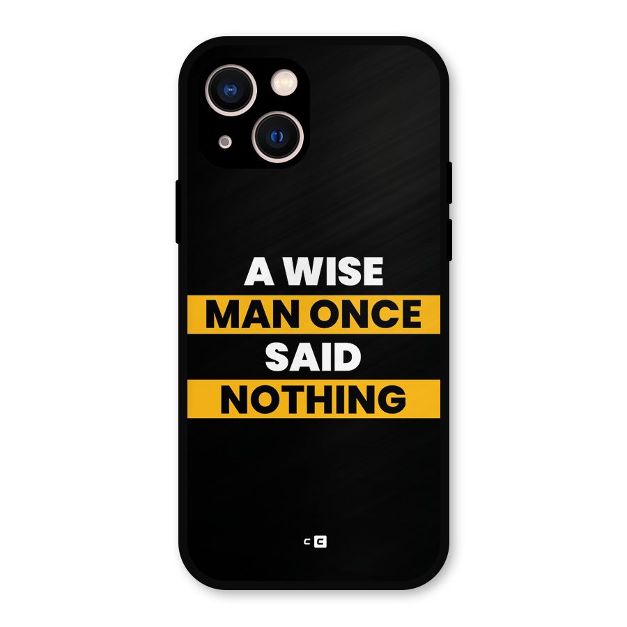 Wise Man Metal Back Case for iPhone 13