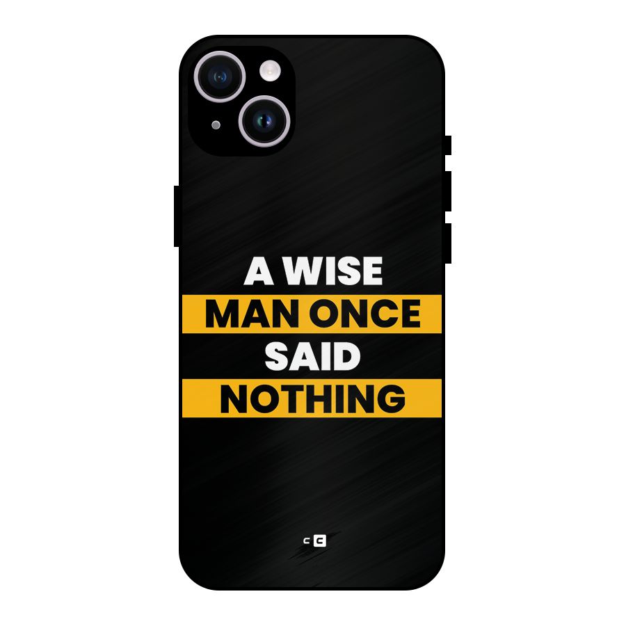 Wise Man Metal Back Case for iPhone 14 Plus