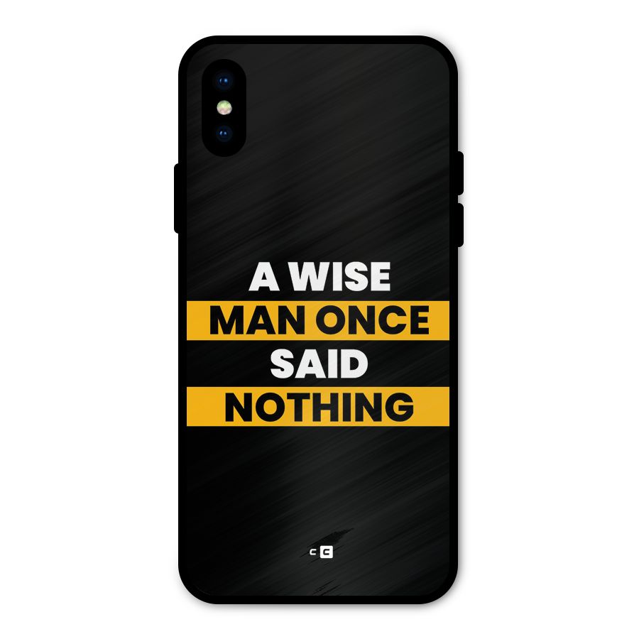 Wise Man Metal Back Case for iPhone X