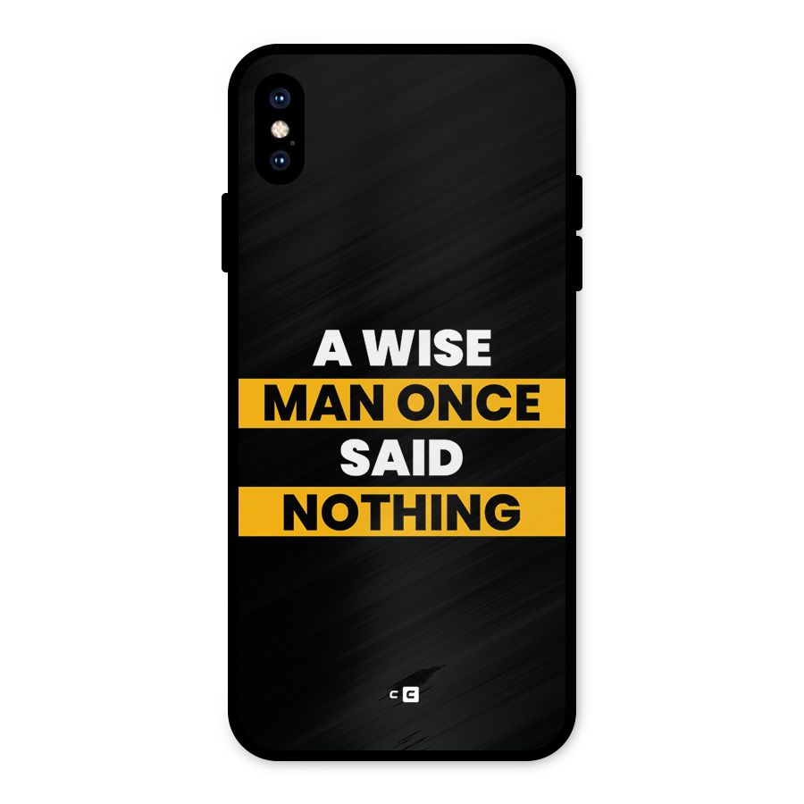 Wise Man Metal Back Case for iPhone XS Max