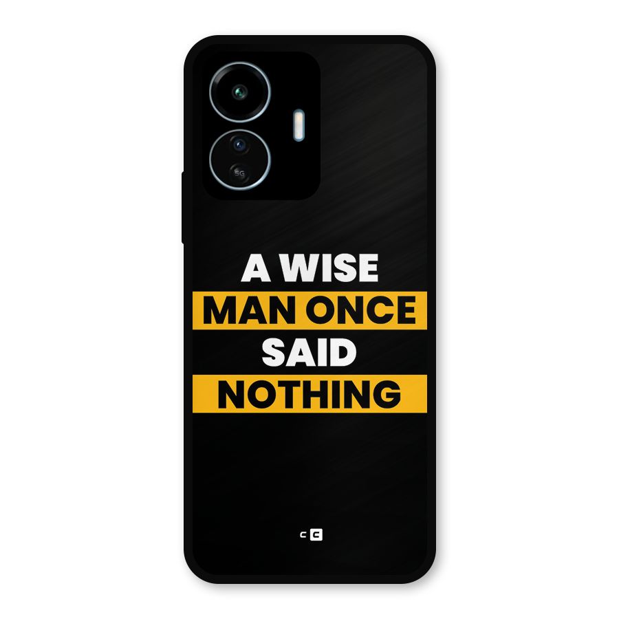 Wise Man Metal Back Case for vivo iQOO Z6 Lite 5G