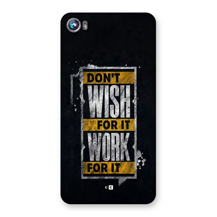 Wish Work Back Case for Canvas Fire 4 (A107)