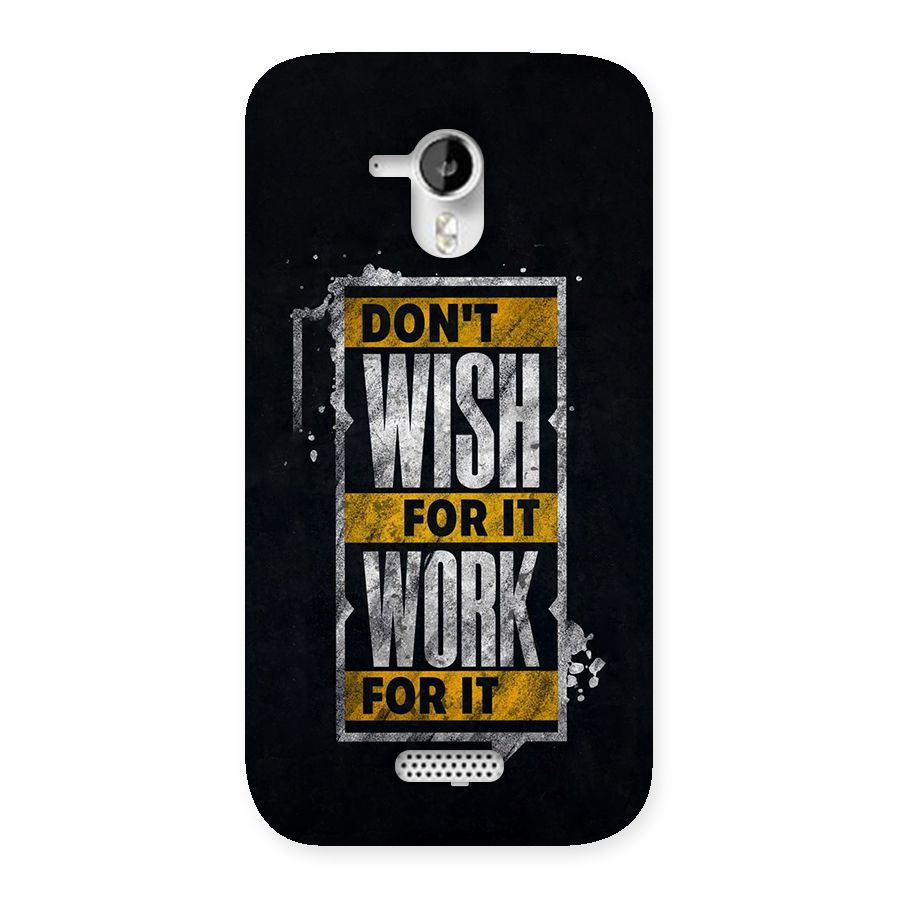 Wish Work Back Case for Canvas HD A116