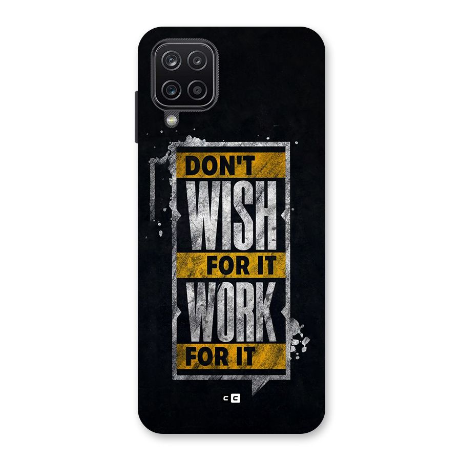 Wish Work Back Case for Galaxy A12