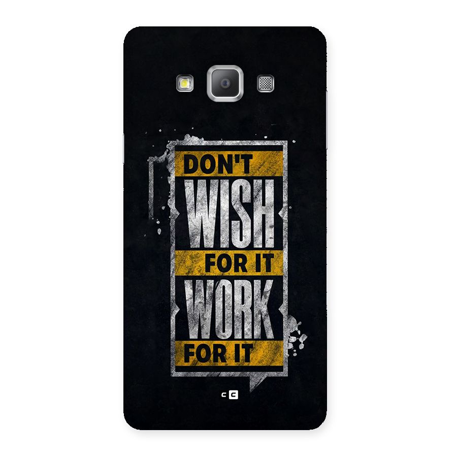 Wish Work Back Case for Galaxy A7