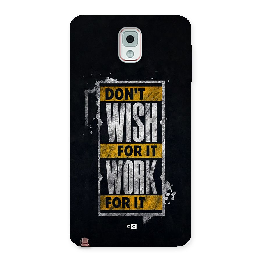 Wish Work Back Case for Galaxy Note 3