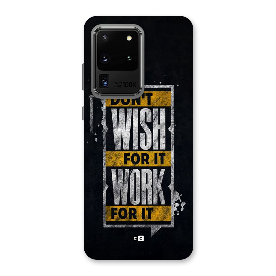 Wish Work Back Case for Galaxy S20 Ultra