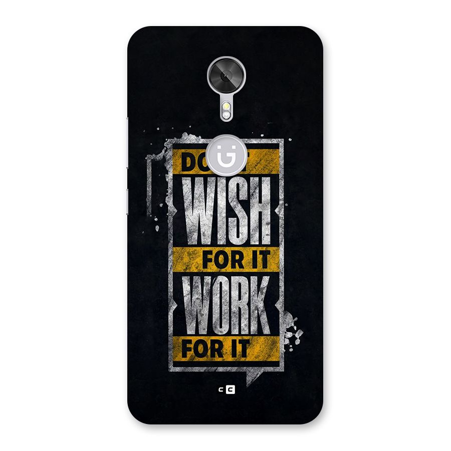 Wish Work Back Case for Gionee A1