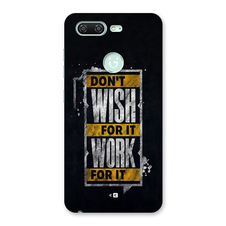 Wish Work Back Case for Gionee S10