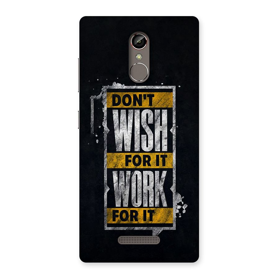 Wish Work Back Case for Gionee S6s