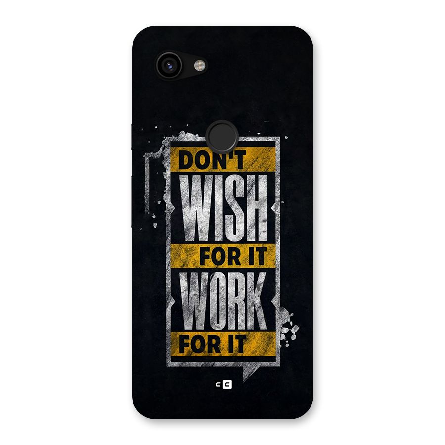 Wish Work Back Case for Google Pixel 3a