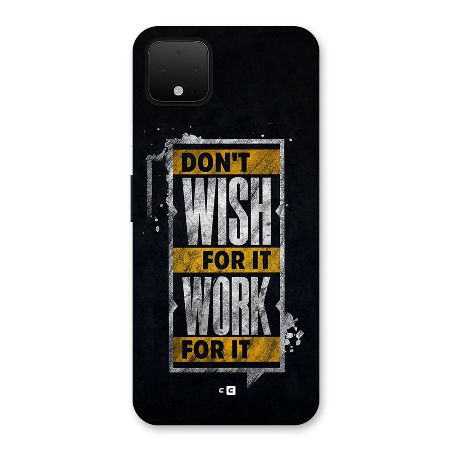 Wish Work Back Case for Google Pixel 4 XL