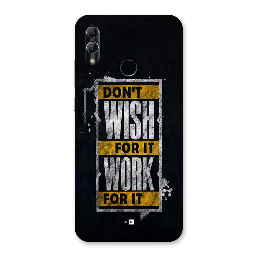 Wish Work Back Case for Honor 10 Lite