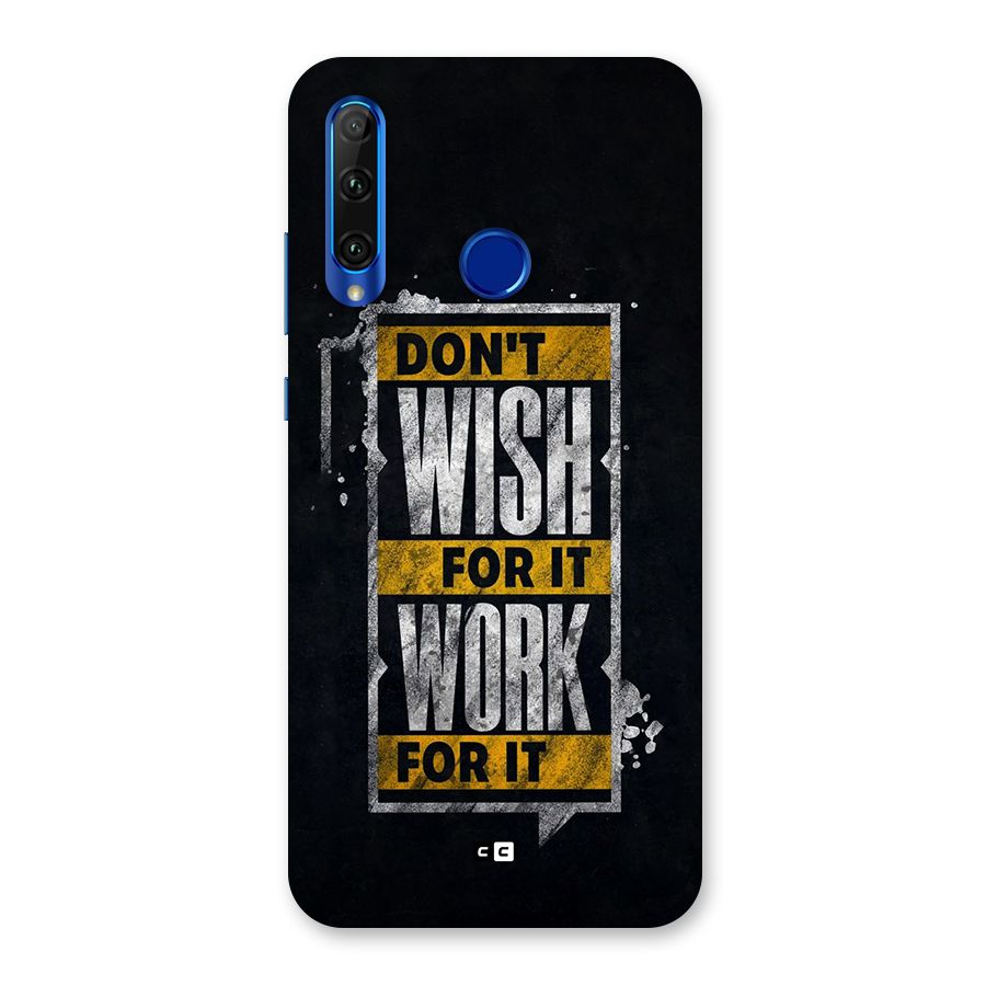 Wish Work Back Case for Honor 20i