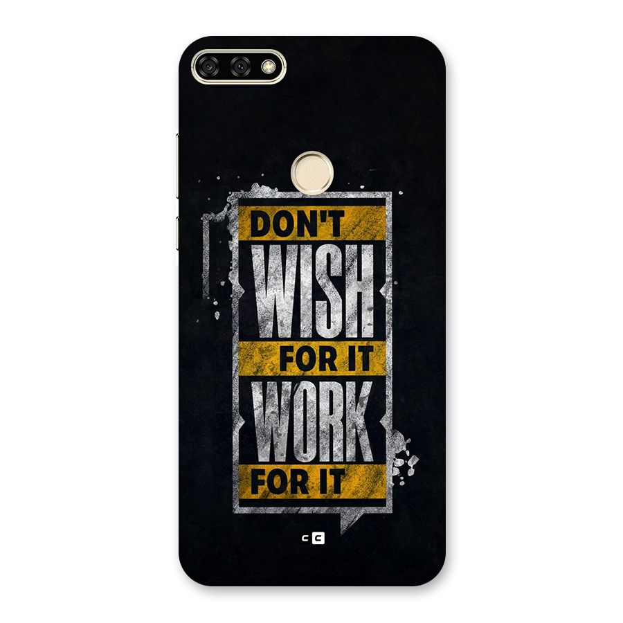 Wish Work Back Case for Honor 7A