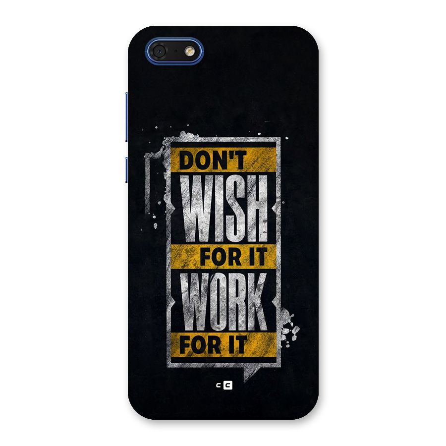 Wish Work Back Case for Honor 7s