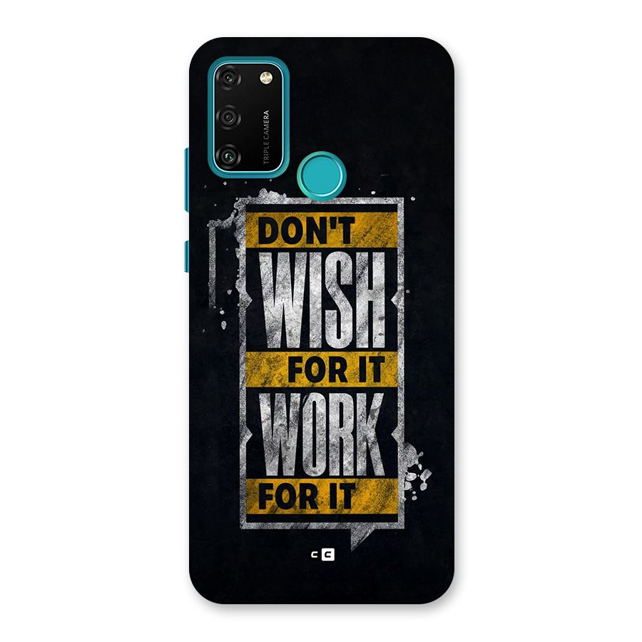 Wish Work Back Case for Honor 9A