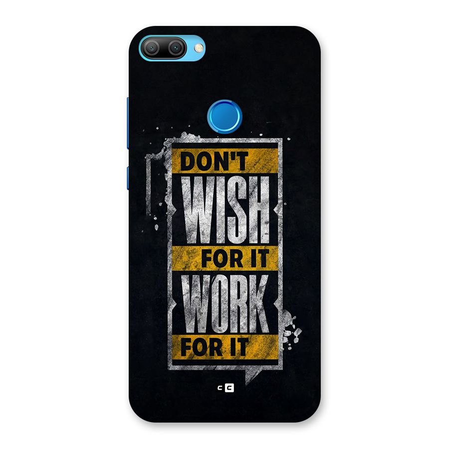 Wish Work Back Case for Honor 9N