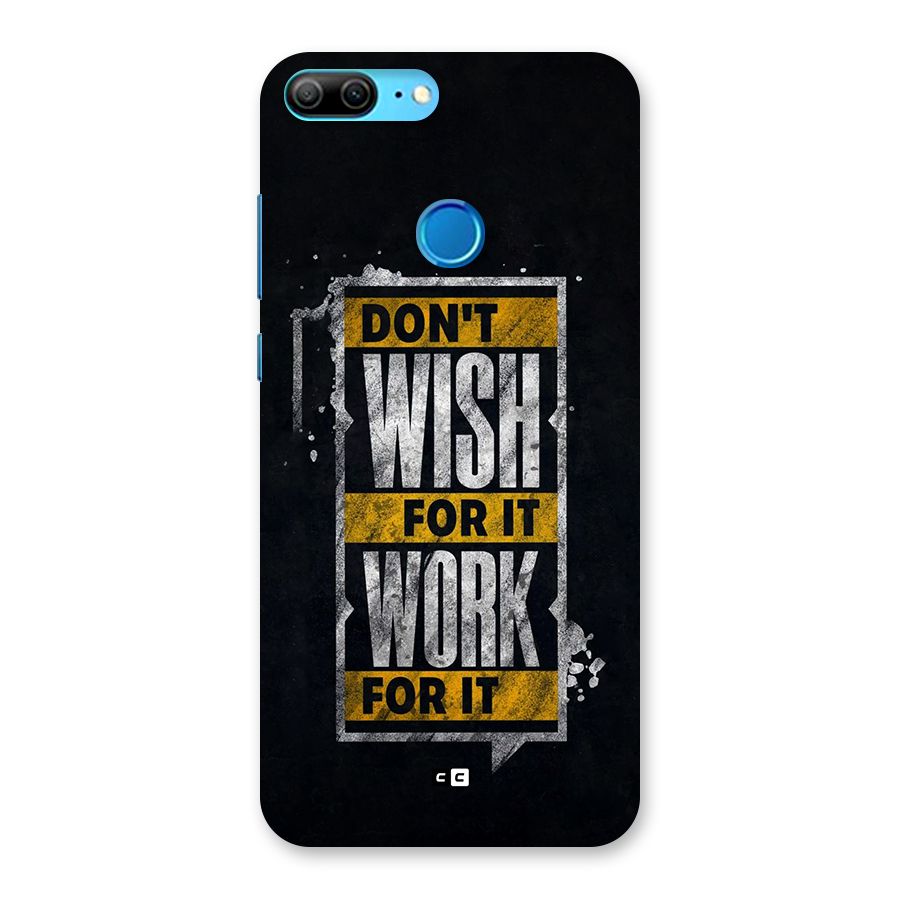 Wish Work Back Case for Honor 9 Lite