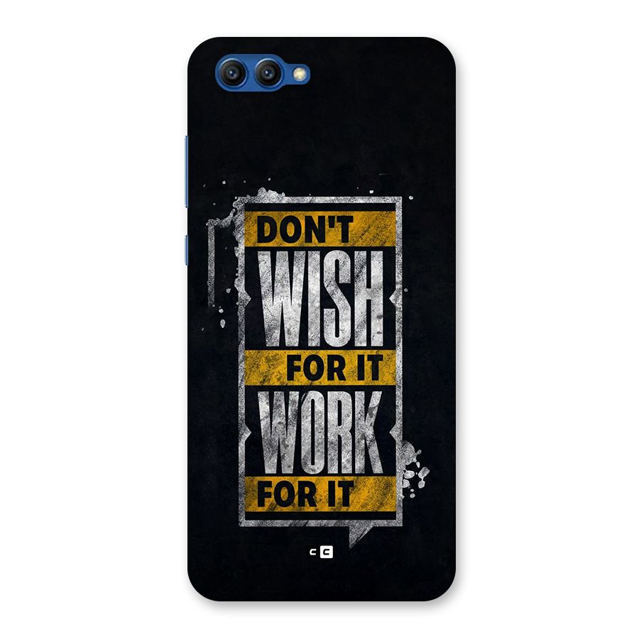 Wish Work Back Case for Honor View 10
