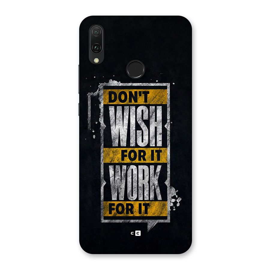 Wish Work Back Case for Huawei Y9 (2019)