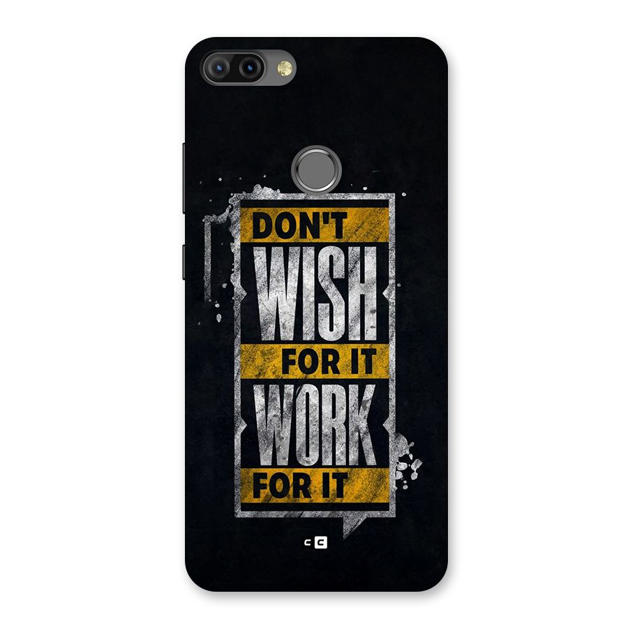 Wish Work Back Case for Infinix Hot 6 Pro