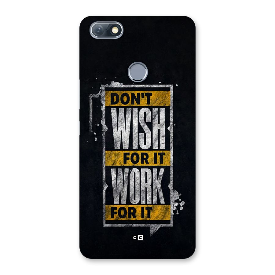 Wish Work Back Case for Infinix Note 5