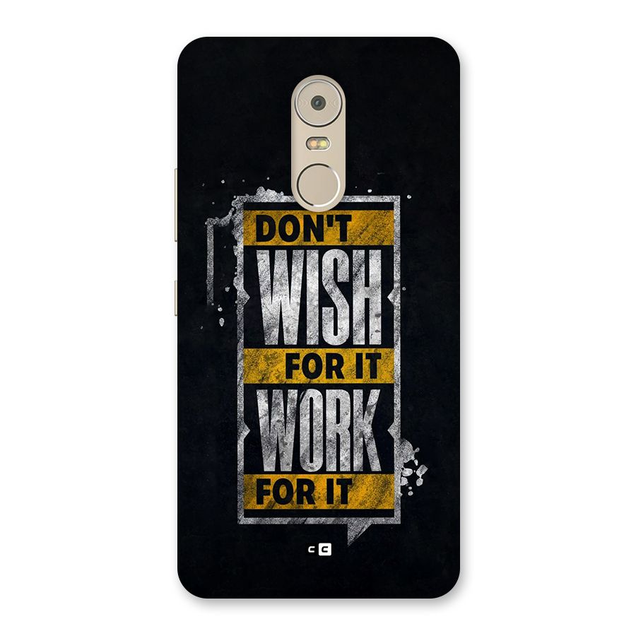 Wish Work Back Case for Lenovo K6 Note