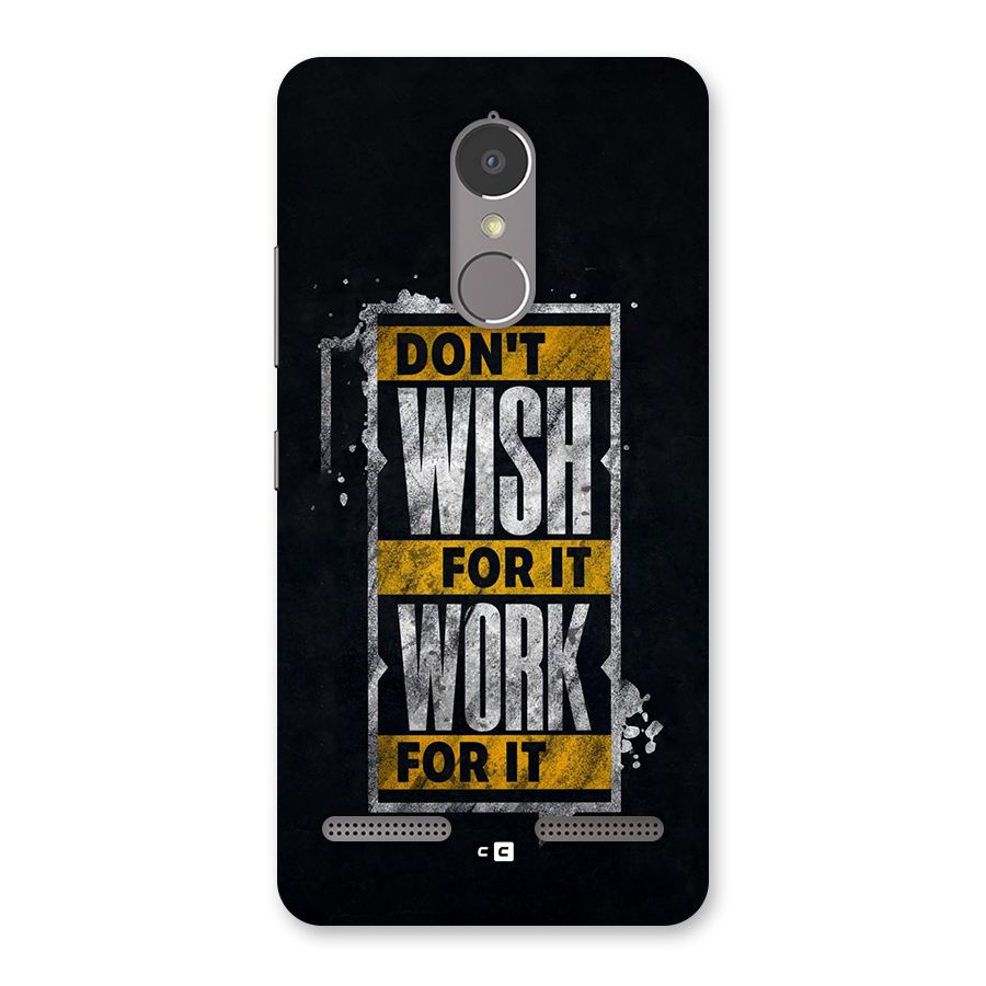 Wish Work Back Case for Lenovo K6 Power