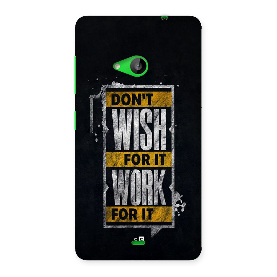 Wish Work Back Case for Lumia 535