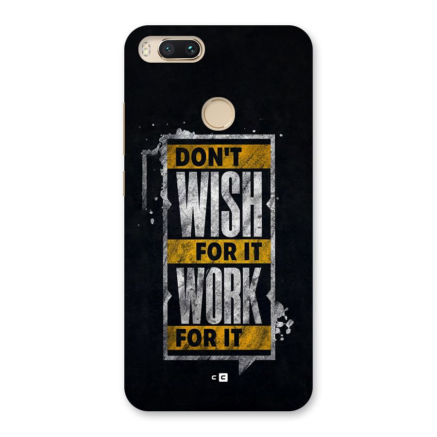 Wish Work Back Case for Mi A1