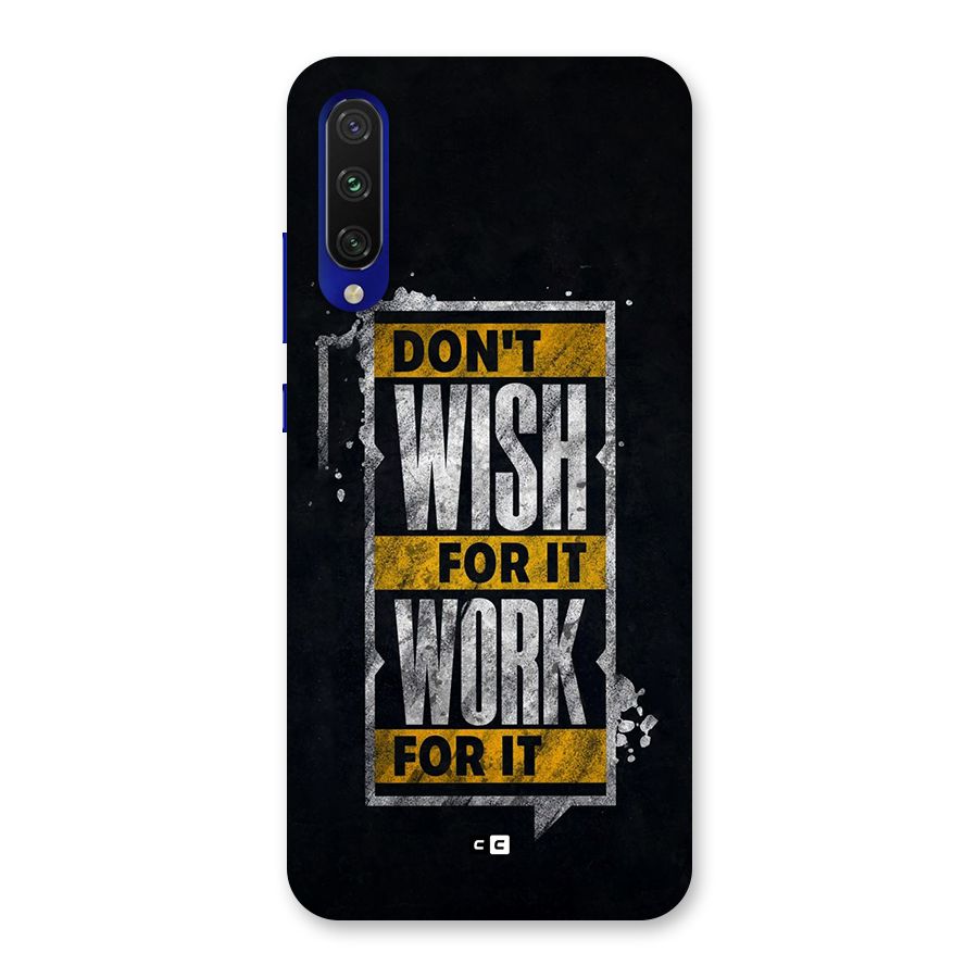 Wish Work Back Case for Mi A3