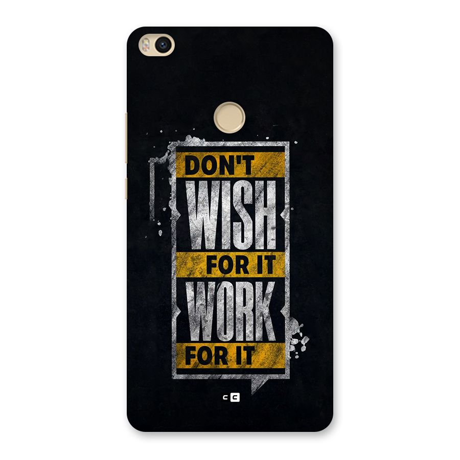 Wish Work Back Case for Mi Max 2