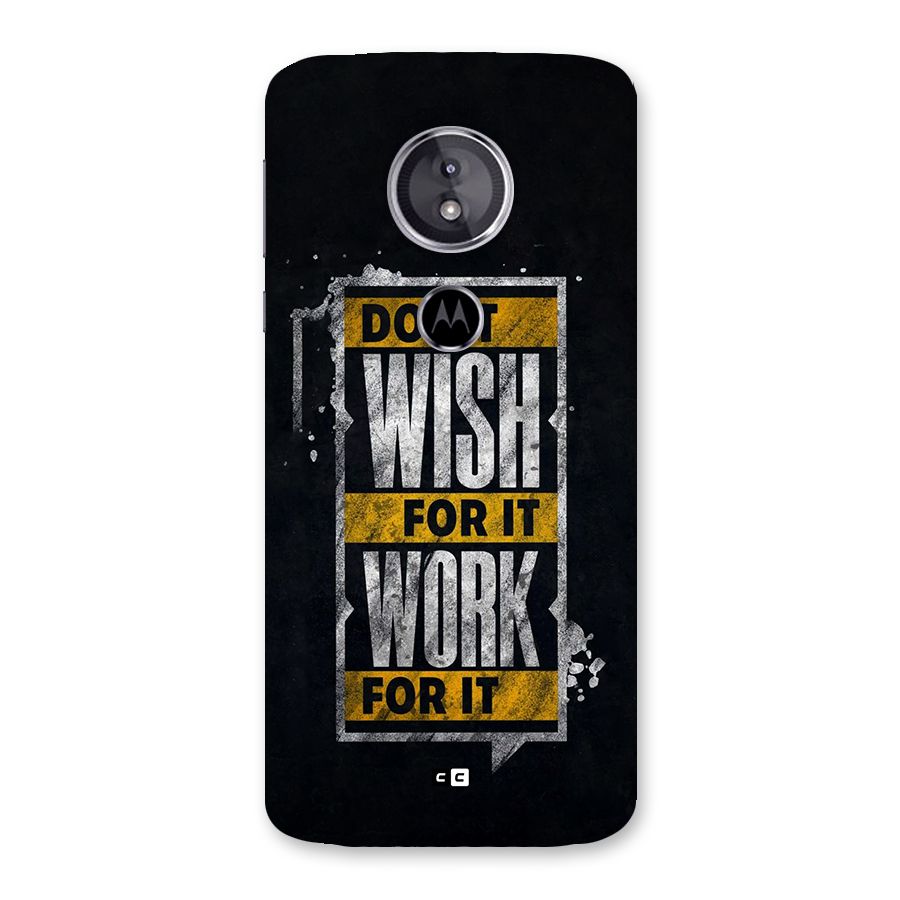 Wish Work Back Case for Moto E5