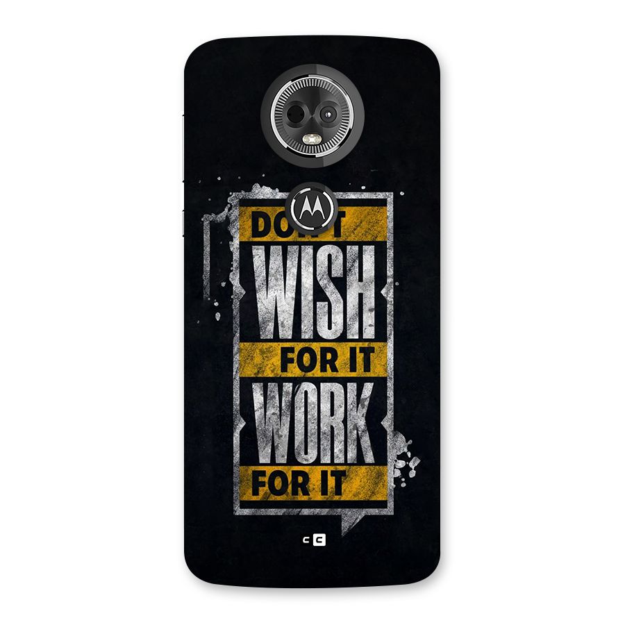 Wish Work Back Case for Moto E5 Plus