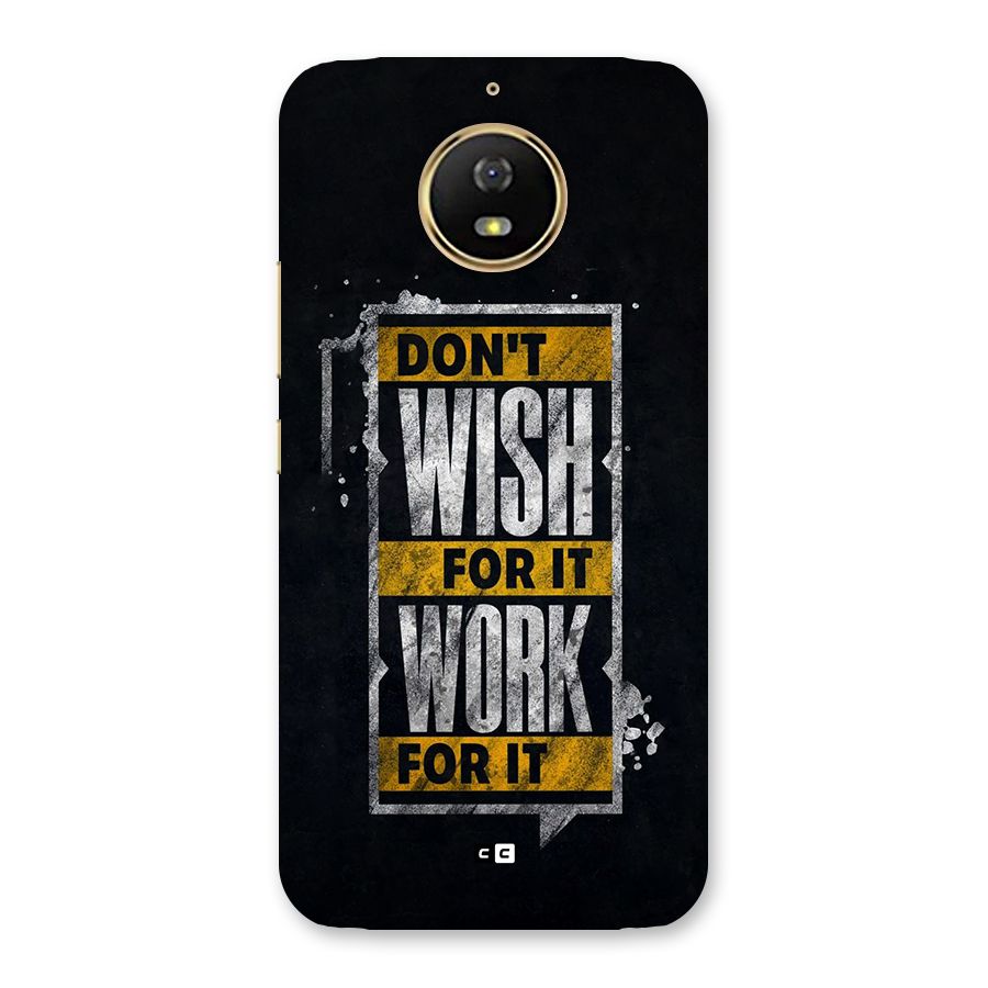 Wish Work Back Case for Moto G5s