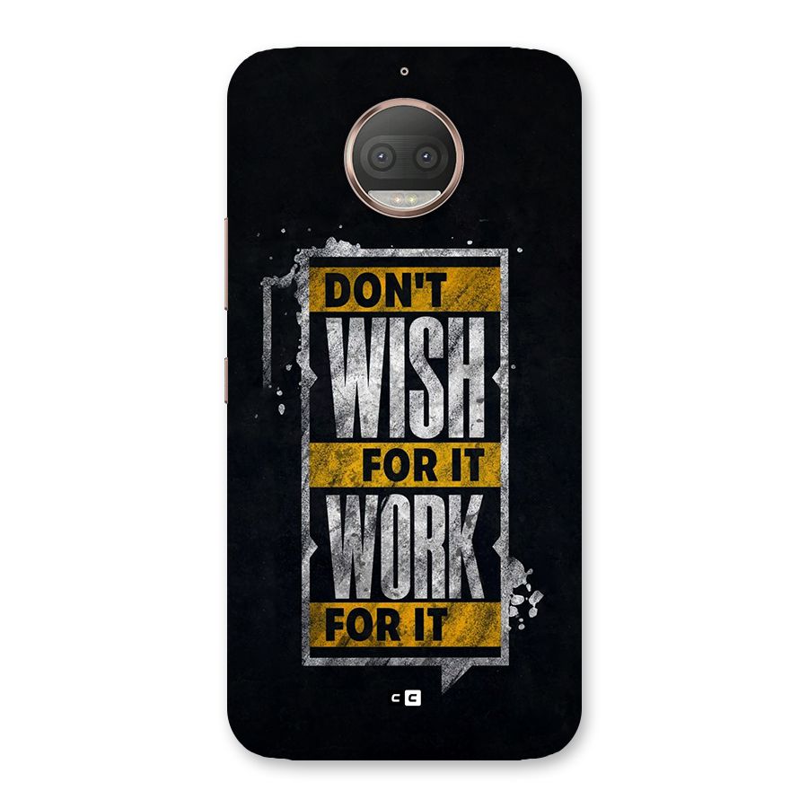 Wish Work Back Case for Moto G5s Plus