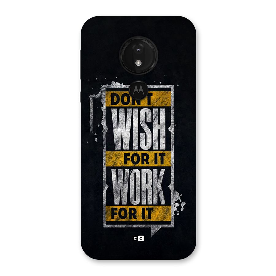Wish Work Back Case for Moto G7 Power