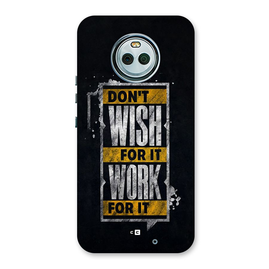Wish Work Back Case for Moto X4
