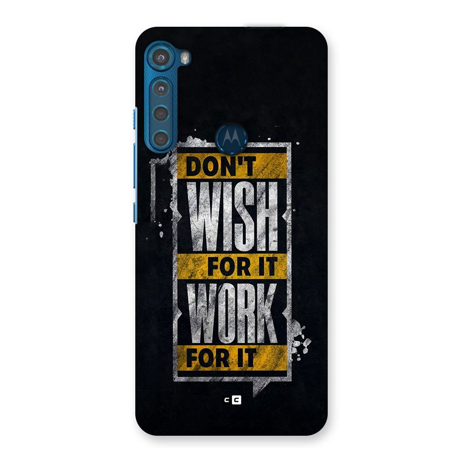 Wish Work Back Case for Motorola One Fusion Plus